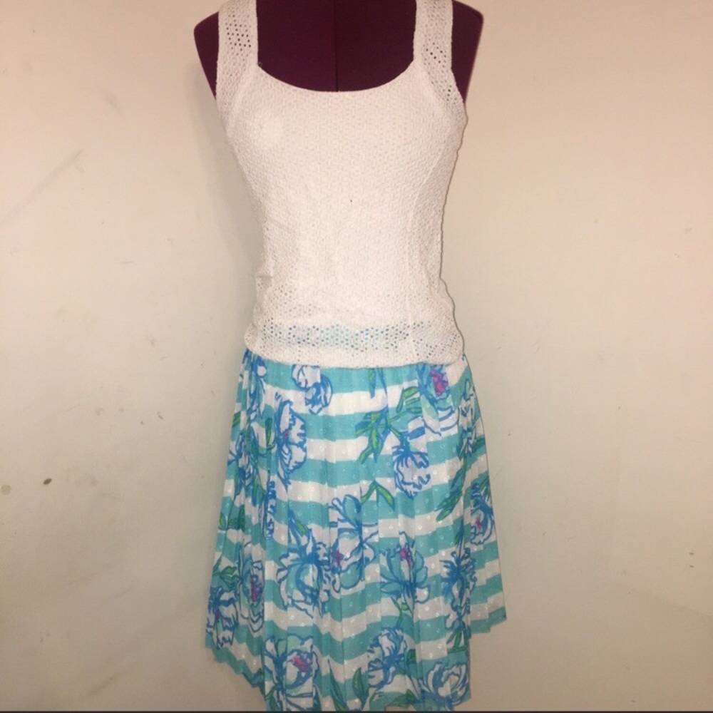 Lilly Pulitzer Rare Shorely Blue Plus - Picture 2 of 7